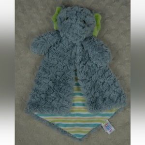 Ebba Magical Dragon Jaxon Luvster Security Blanket Lovey Green Blue Stripes